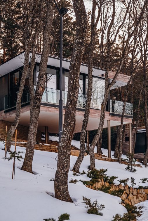 Bioli cabin among trees